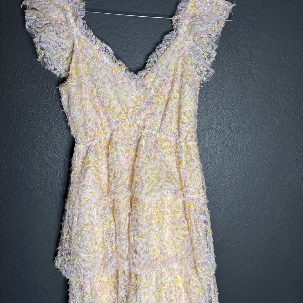 Anthro  Just Me Pastel Textured tulle confetti Dress, small